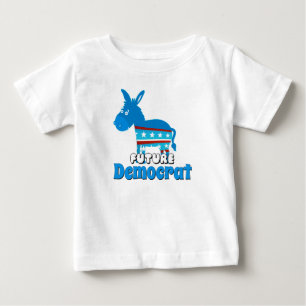 Camiseta Para Bebê Futuro Democrata Bebê T-Shirt