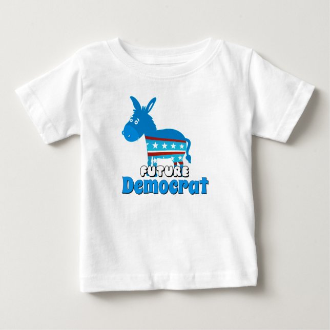 Camiseta Para Bebê Futuro Democrata Bebê T-Shirt (Frente)