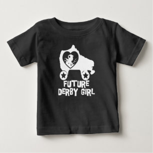 Camiseta Para Bebê Futuro Derby Girl, Roller Skling design para Crian