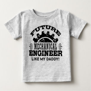 Camiseta Para Bebê Futuro Engenheiro Mecânico Como Meu Pai