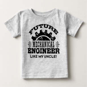 Camiseta Para Bebê Futuro Engenheiro Mecânico Como Meu Tio