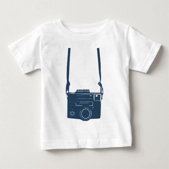 Camiseta Para Bebê Futuro Fotógrafo Criança Câmera Orgânica (Frente)