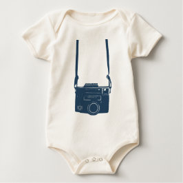 Camiseta Para Bebê Futuro Fotógrafo Criança Câmera Orgânica