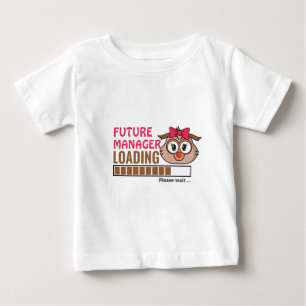 Camiseta Para Bebê Futuro Gerente Carregando Coruja Engraçada Raparig