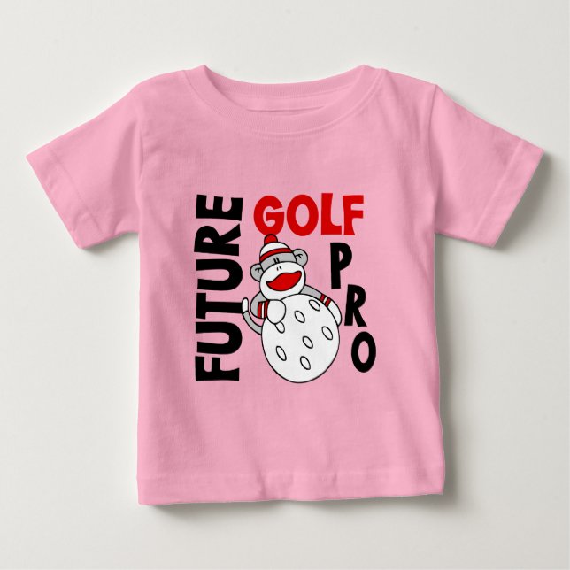 Camiseta Para Bebê Futuro Golf Pro Sock Macaco (Frente)