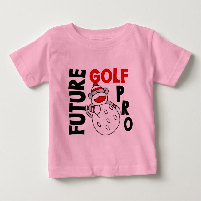 Camiseta Para Bebê Futuro Golf Pro Sock Macaco (Frente)
