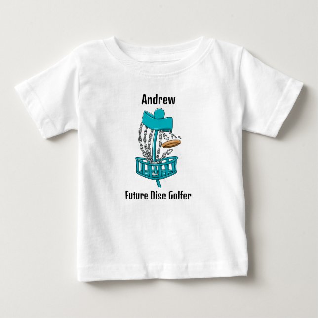 Camiseta Para Bebê Futuro Golfe de Disco (Frente)
