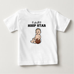 Camiseta Para Bebê Futuro Hoop Star Bebê T-shirt de basquete