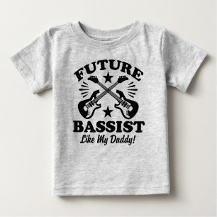 Camiseta Para Bebê Futuro Jogador De Bass Como Meu Pai
