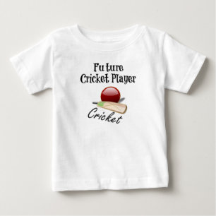 Camiseta Para Bebê Futuro Jogador de Críquete
