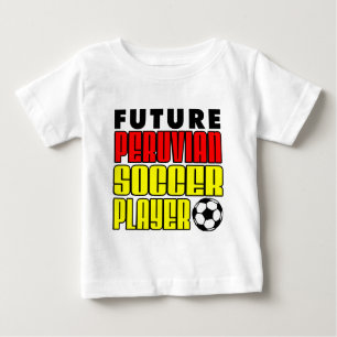 Camiseta Para Bebê Futuro Jogador de Futebol Peruano