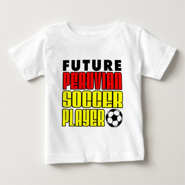 Camiseta Para Bebê Futuro Jogador de Futebol Peruano (Frente)