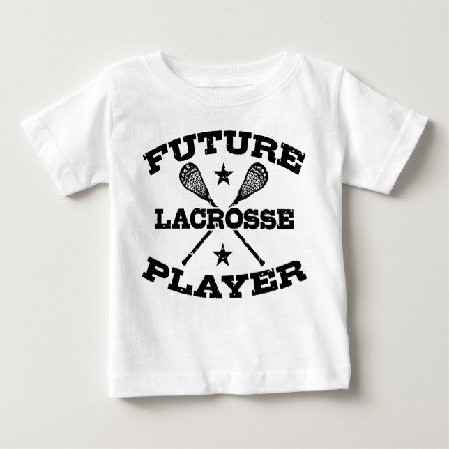 Camiseta Para Bebê Futuro jogador de lacrosse (Frente)