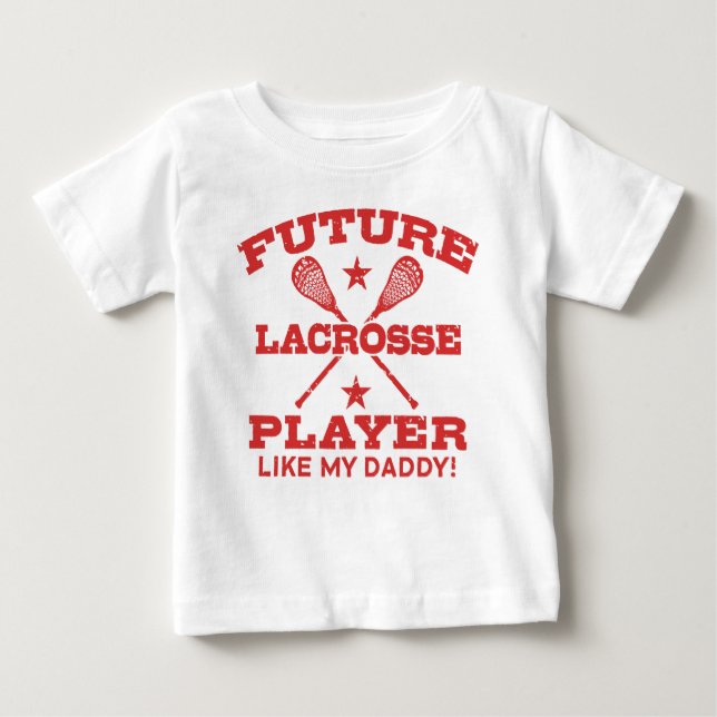 Camiseta Para Bebê Futuro jogador de lacrosse (Frente)