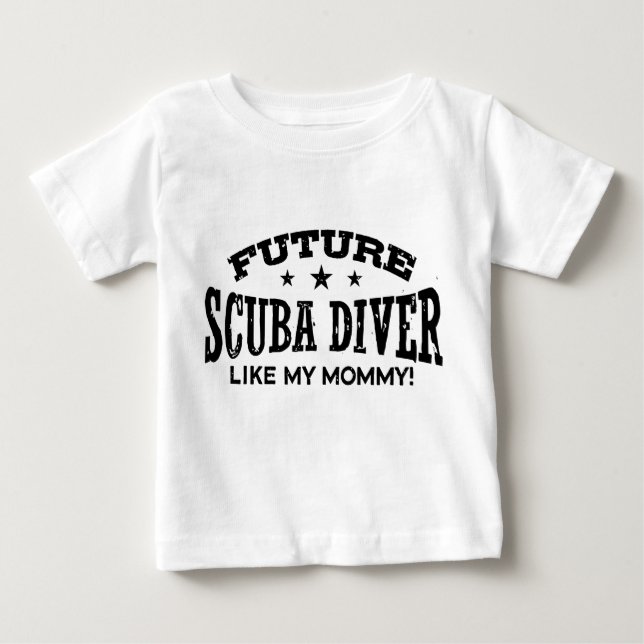 Camiseta Para Bebê Futuro mergulhador (Frente)