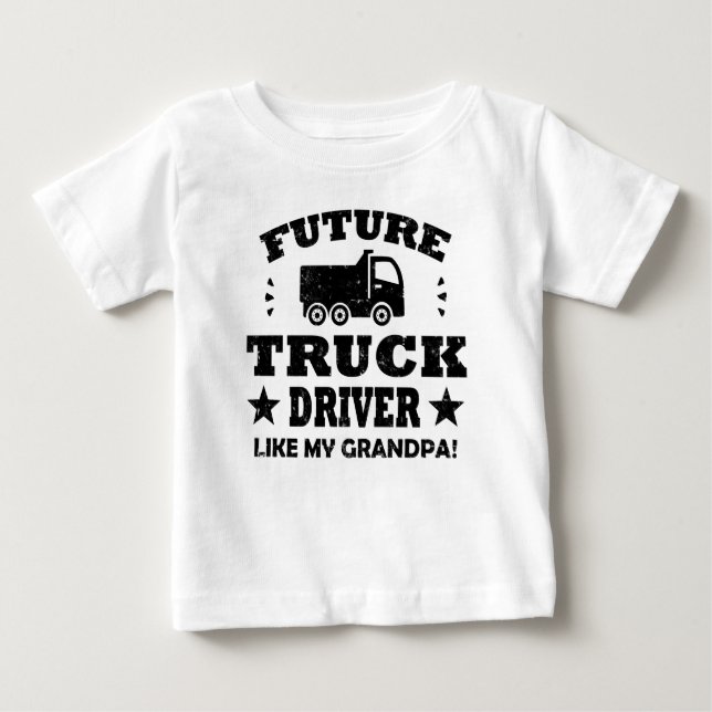 CAMISETA PARA BEBÊ FUTURO MOTORISTA COMO O MEU AVÓ! (Frente)