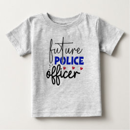 Camiseta Para Bebê Futuro Oficial de Polícia - Camiseta bebê