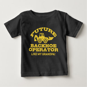 Camiseta Para Bebê Futuro Operador De Backhoe Como Meu Avô