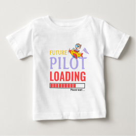 Camiseta Para Bebê Futuro Piloto Carregando Humor Personalizado Boy
