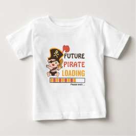 Camiseta Para Bebê Futuro Pirata Carregando Bonito Festa de Aniversár
