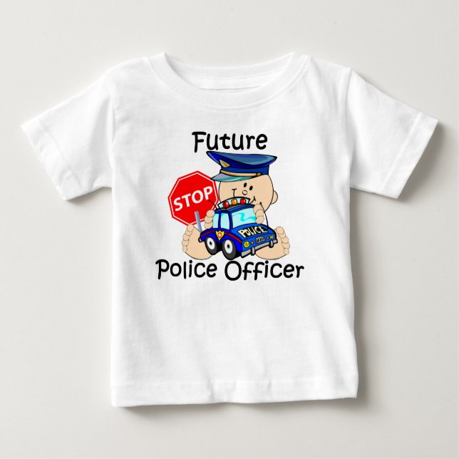 Camiseta Para Bebê Futuro Policial (Frente)