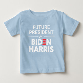 Camiseta Para Bebê Futuro Presidente para Biden Harris Texto Personal