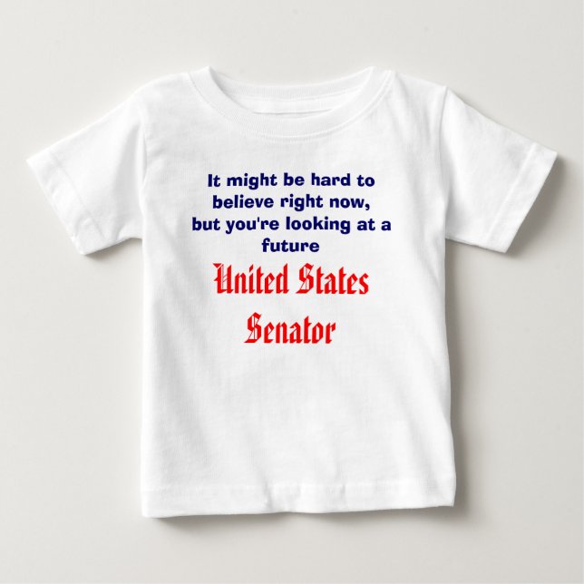 Camiseta Para Bebê Futuro Senador (Frente)