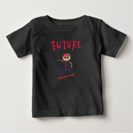 Camiseta Para Bebê Futuro Snowboarder