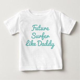 Camiseta Para Bebê Futuro Surfista Como Pai