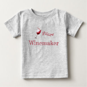 Camiseta Para Bebê Futuro Vinicultor Bebê Amante de Vinho Divertido