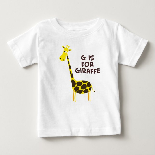 Camiseta Para Bebê G é para Girafa (Frente)