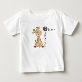 Camiseta Para Bebê G É Para GIRAFA - Girafa Caprichosa