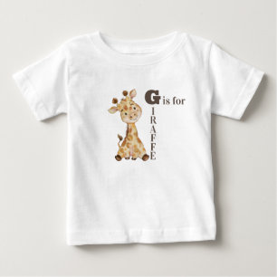 Camiseta Para Bebê G É PARA GIRAFA - Girafa Caprichosa