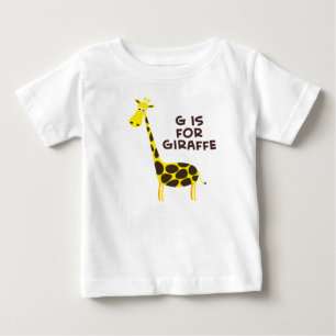 Camiseta Para Bebê G é para o girafa