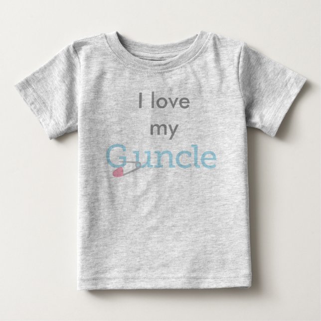 Camiseta Para Bebê G_Tio_Blue, eu amo meu (Frente)
