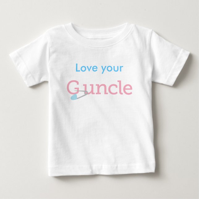 Camiseta Para Bebê G_Uncle_Pink, ama o seu (Frente)