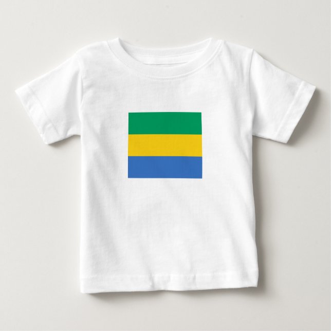 Camiseta Para Bebê Gabão Flag (Frente)