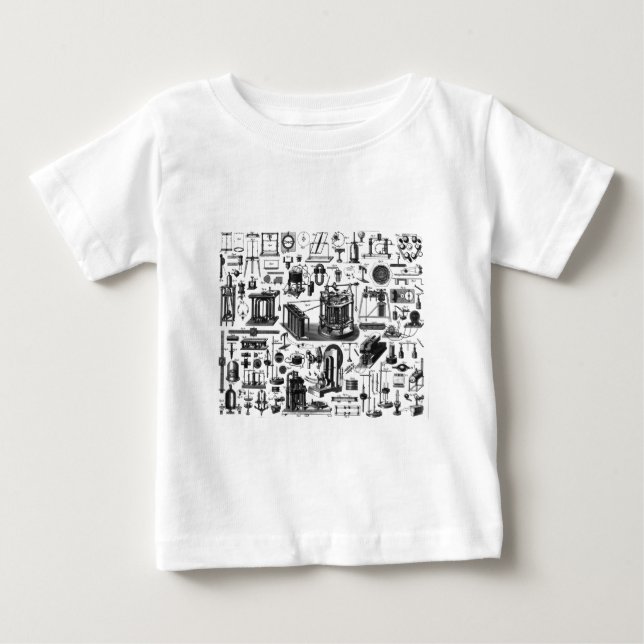 CAMISETA PARA BEBÊ GADGENS DE VINTAGEM (Frente)