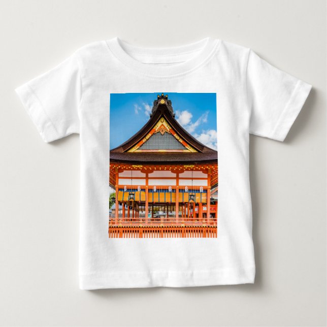 Camiseta Para Bebê Gai-Haiden, santuário de Fushimi Inari-Taisha, Kyo (Frente)