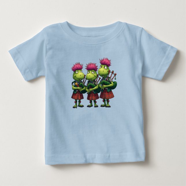 Camiseta Para Bebê Gaiteros para a Ceia de Burns Cardos Escoceses (Frente)