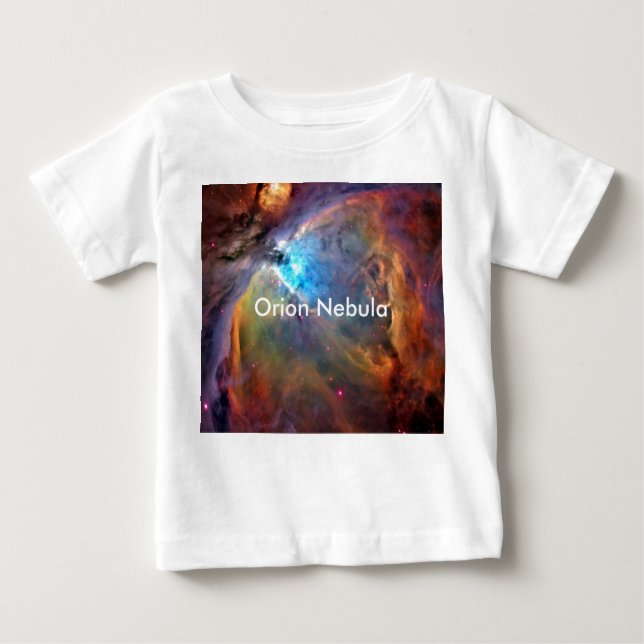 Camiseta Para Bebê Galáxia Espacial Orion Nebula (Frente)