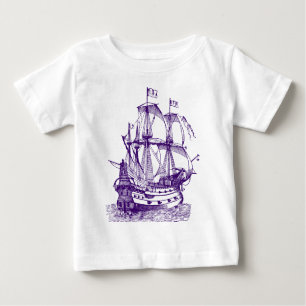 Camiseta Para Bebê Galhão - Roxo Profundo
