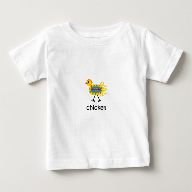 Camiseta Para Bebê Galinha (Frente)