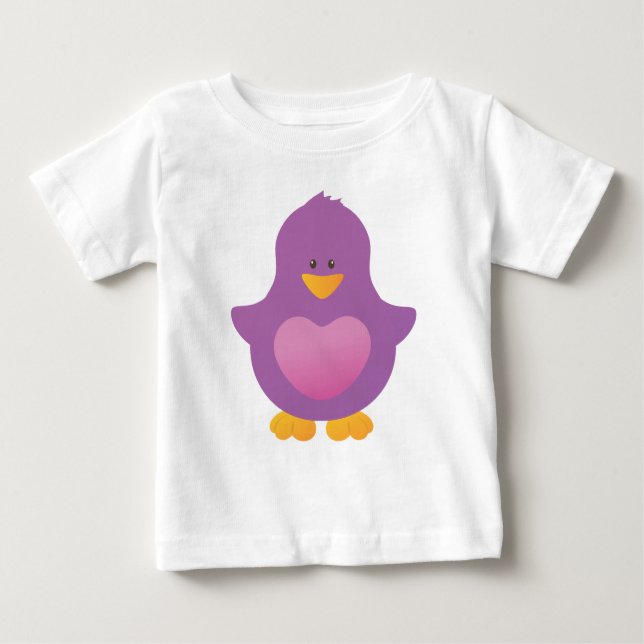 Camiseta Para Bebê galinha (Frente)