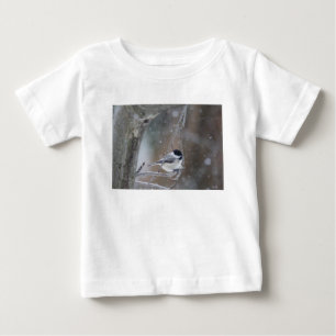 Camiseta Para Bebê Galinha de casaco preto - passarinho