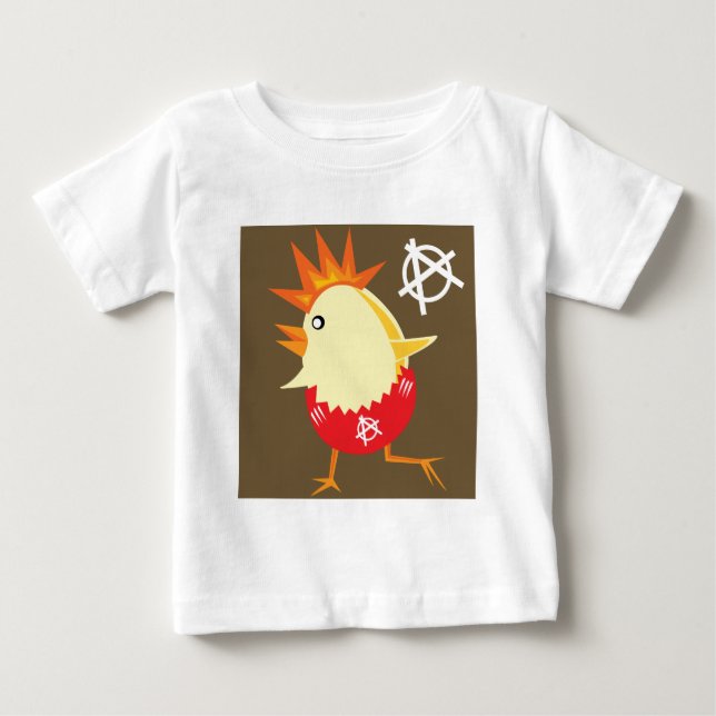Camiseta Para Bebê Galinha de Pedra (Frente)