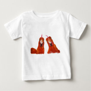 Camiseta Para Bebê Galinha Feliz ' HARRIET & HUMBUG ' Bebê/Crianças