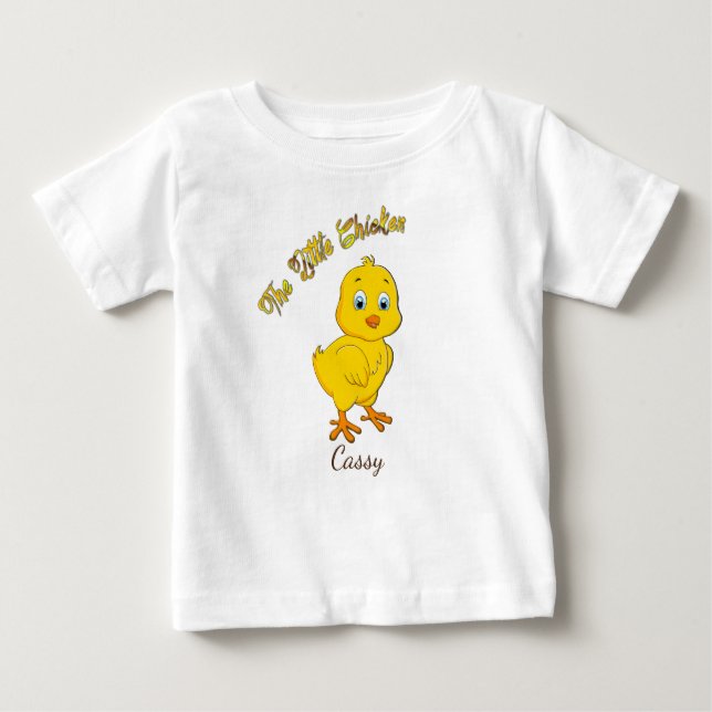 Camiseta Para Bebê Galinha Pequena (Frente)