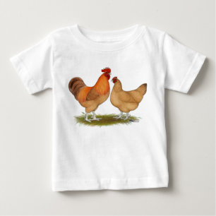 Camiseta Para Bebê Galinhas amarelas de Lincolnshire