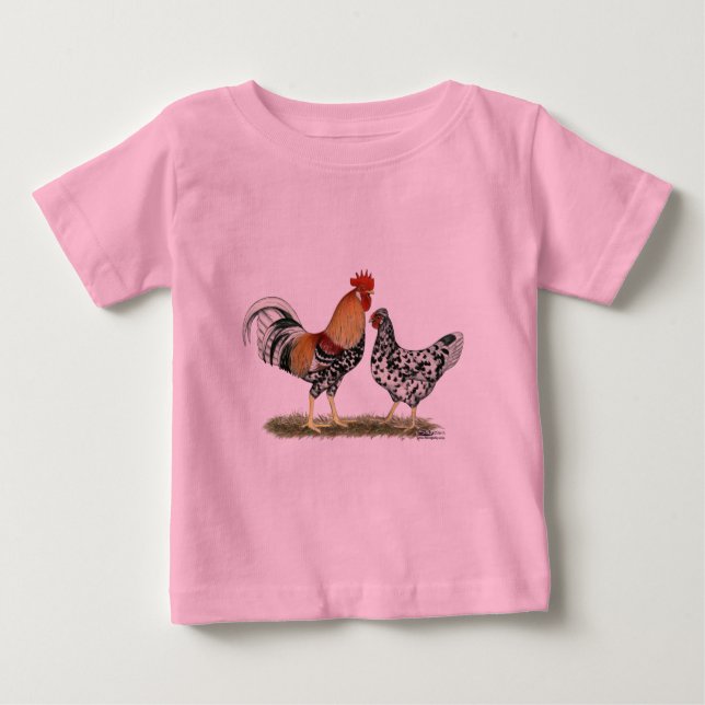 Camiseta Para Bebê Galinhas Islandesas (Frente)